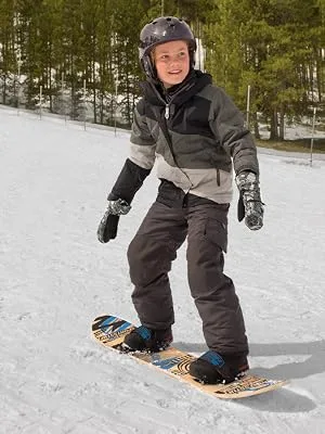 SportsStuff Snow Ryder, Hardwood Snowboard, Perfect for Beginners and Backyard Fun 130cm - Blue - side image
