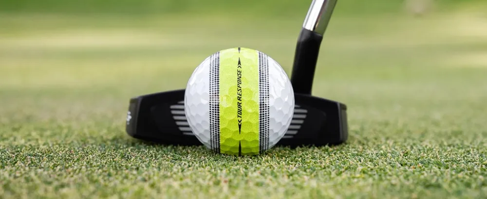 TaylorMade Tour Response Golf Ball 2022 Stripe - Putter stripe lineup