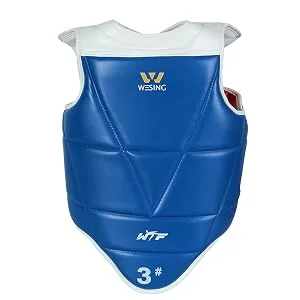 Wesing WTF Approved Taekwondo Chest Protector Taekwondo Solid Reversible Chest Guard Body Protector 2#(103.5lb112.2lb) - product information 3