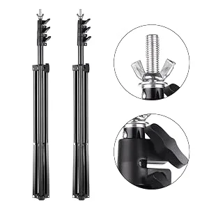 Backdrop Stand 8.5x10ft Adjustable Background Support System Kit Photo Backdrop Stand with 3 x Spring Clamps for Parties Photography Photo Video - product information 3