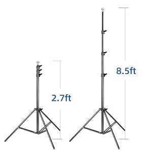 Backdrop Stand 8.5x10ft Adjustable Background Support System Kit Photo Backdrop Stand with 3 x Spring Clamps for Parties Photography Photo Video - product information 4