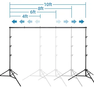 Backdrop Stand 8.5x10ft, ZBWW Photo Video Studio Adjustable Backdrop Stand for Parties, Wedding, Photography, Advertising Display 8.5*10ft - backdrop stand.