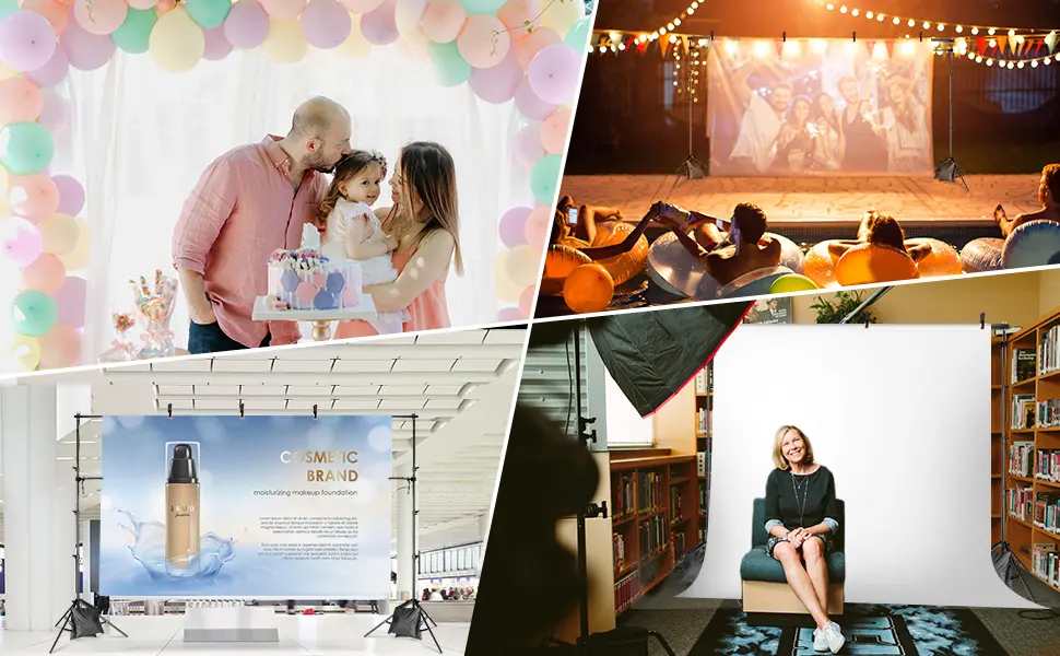 Backdrop Stand 8.5x10ft, ZBWW Photo Video Studio Adjustable Backdrop Stand for Parties, Wedding, Photography, Advertising Display 8.5*10ft - photo backdrop stand