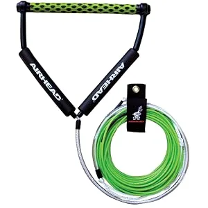 AIRHEAD Dyneema Flat Line Wakeboard Rope, 4 Sections, 70-Feet, Multiple Colors Available Green - Dyneema Flat Line Wakeboard Rope