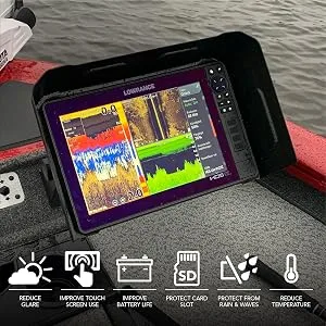 BerleyPro Visor Suits Garmin Fish Finder and GPS Units Echomap Ultra 126 - Lowrance Visors