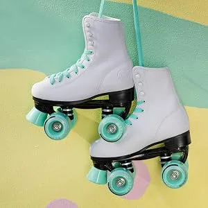 C SEVEN C7skates Quad Roller Skates | Retro Design Candy Pink Women's 7 / Youth 6 / Men's 6 - c7skates C seven roller skates derby skates design