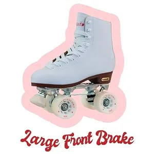 CHICAGO Skates Deluxe Leather Lined Rink Skate Ladies and Girls 9 - Large Front Break