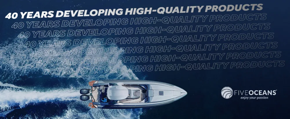 Five Oceans Boat Hatch, Marine Access Hatch, Boat Hatch Lids, Locking Slam Latch System, Off-White 15 11/16" x 12 7/8" - five oceans banner logo