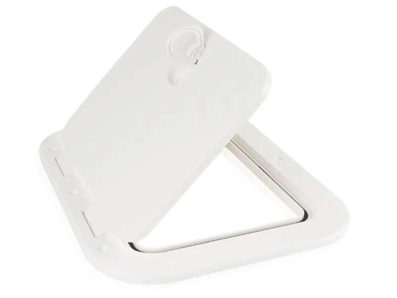 Five Oceans Boat Hatch, Marine Access Hatch, Boat Hatch Lids, Locking Slam Latch System, Off-White 15 11/16" x 12 7/8" - five oceans boat hatch access deck lids