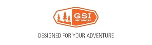 GSI Outdoors Sierra Enamel Table Set for Four with Bowls, Plates and Cups for Camping - GSI Logo