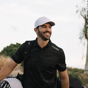 melin Trenches Icon Hydro, Performance Snapback Hat, Water-Resistant Baseball Cap for Men & Women X-Large Black - man wearing hat