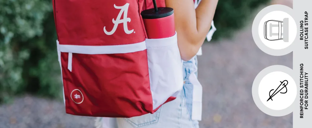 Simple Modern Officially Licensed Collegiate Backpack with Laptop Sleeve, Team Color, 20L Alabama Crimson Tide - Collegiate Legacy 3