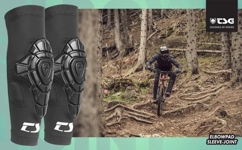 TSG Elbow-Sleeve Joint Protectors Medium Black - The Softshell, slip-on Joint elbow sleeve is the most flexible, light and comfy elbow protection