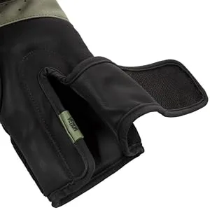 Venum Impact Boxing Gloves Black/Black 16-Ounce - Large Velcro enclosure with strap