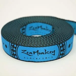 ZenMonkey Slackline Kit with Tree Protectors, Cloth Carry Bag and Instructions, 60 Foot - Easy Setup for the Family, Kids and Adults - Longer walking line