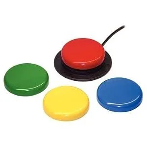 Jelly Bean Mechanical Switch, Accessible Button for Disabled and Handicapped People, with Limited Mobility, Lack of Coordination, and Special Needs, 4 different Button Colors, 2.5" Button : 10033400 - product information 1
