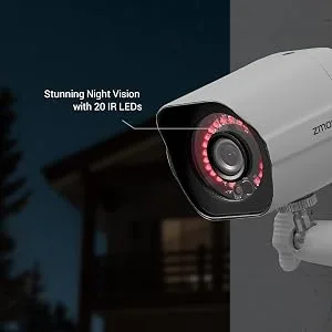 Zmodo Outdoor Wireless (2 Pack), 1080p Full HD Home Security Camera System, Works with Alexa and Google Assistant, White (ZM-W0002-2) 2 Count (Pack of 1) - product information 10