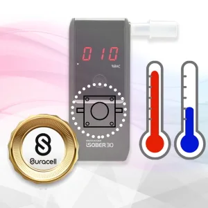 iSOBER 30 Breathalyzer | HSA/FSA Eligible | DOT, NHTSA Compliant | Suracell FuelCell Sensor Technology | Portable Alcohol Tester - suracell sensor