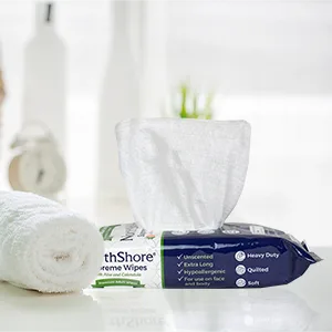 NorthShore Supreme Heavy-Duty Quilted Wipes, X-Large, Case/300 (6/50s) - Irritant-Free