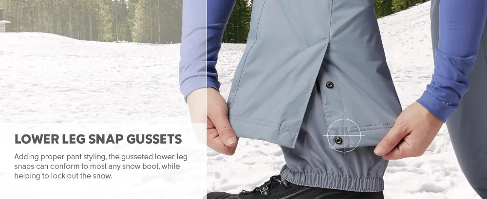 Columbia womens Modern Mountain 2.0 Pant Black X-Small - Snow pants with adjustable leg snaps