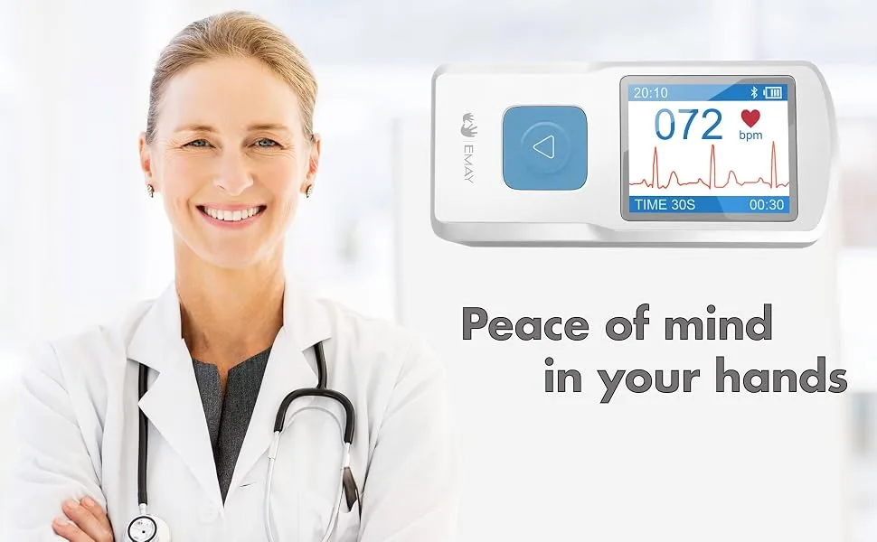 EMAY Portable ECG Monitor (for iPhone & Android, Mac & Windows) | Wireless EKG Monitoring Devices with Heart Rate & Rhythm Tracking - product information 7