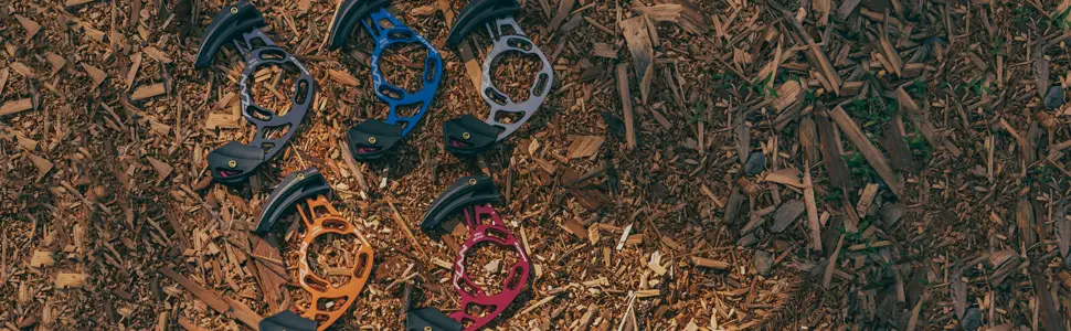 Funn Zippa AM Chain Guide, ISCG05 Interface, BSA Adapter Included, 32T-38T, Mountain Bike Chain Protector Black - Funn Zippa AM chain guide all mountain enduro trail 6061 Alloy blue red orange black various colors