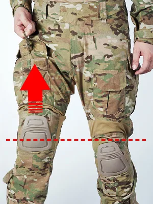 IDOGEAR G3 Combat Pants Multicam Trousers with Knee Pads for Men Tactical Pant Mulitple Pocket Hook-and-Loop Adjuster Multi-camo Large - combat pants