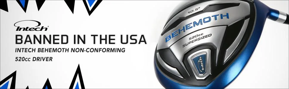 Intech Golf Illegal Non-Conforming Extra Long Distance Oversized Behemoth 520cc Driver Right Graphite Regular 10.5 Degrees - Behemoth driver sole, text