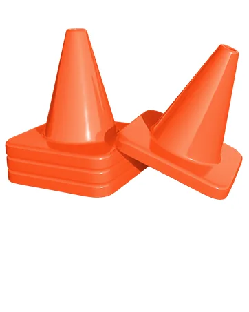 Heavy & Tough Cones - Won't Fly Away in Wind or Crack/Break - 12" Size - LVL10 Pro Training Cones 12" 4 cones - cones