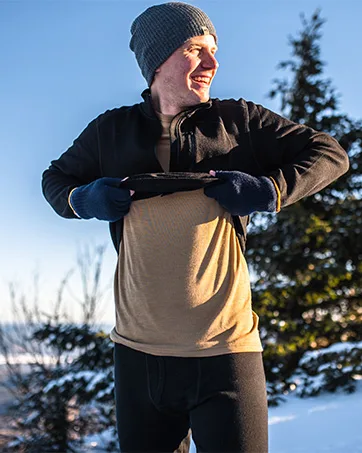 Minus33 Kancamagus Mens Midweight Base Layer Pants - 100% Merino Wool Bottoms - Multi Use Long Johns - Thermal Underwear Medium Black - mens base layers, merino wool, warm clothes, layering, hiking, hunting, camping