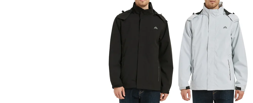 MOERDENG Men's Waterproof Ski Jacket Warm Winter Snow Coat Mountain Windbreaker Hooded Raincoat Black X-Large - product information 10