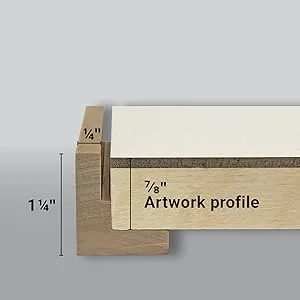 Ampersand Floaterframe for Wood Panels, 1.5 Inch Depth, Bold, 16X20 Inch, Black (FBOLD151620B) - Thin 7/8