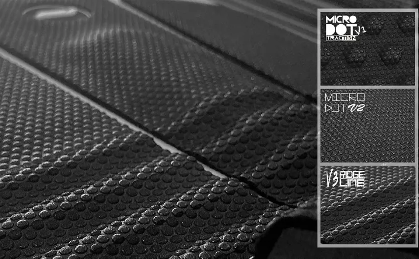 Pro-Lite Surfboard Traction Pad-Cam Richards black/pink & black marble - Pro-Lite micro dot surfboard traction pad variations.
