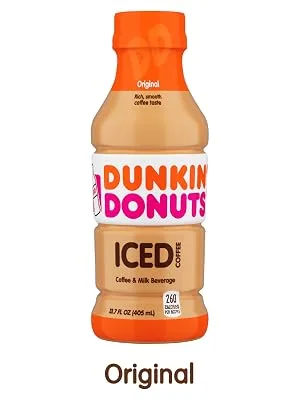 Dunkin Donuts Iced Coffee, Original, 13.7 Fluid Ounce (Pack of 12) - original, iced coffee