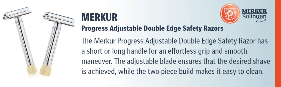 Merkur Progress Long Handle Adjustable Safety Razor - Merkur progress