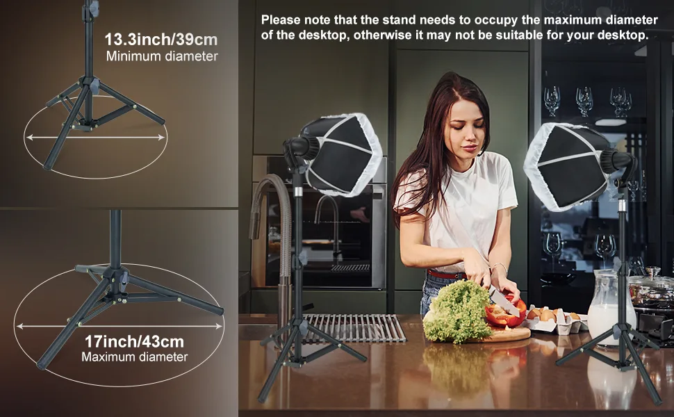 LINCO Lincostore Photography Photo Table Top Studio Lighting Kit- 30 Seconds to Storage - AM115-2