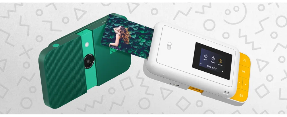 KODAK Smile Instant Print Digital Camera  Slide-Open 10MP Camera w/2x3 ZINK Printer (Blue) Blue Camera - kodak smile camera