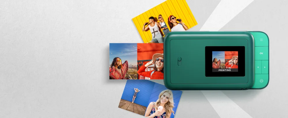 KODAK Smile Instant Print Digital Camera  Slide-Open 10MP Camera w/2x3 ZINK Printer (Blue) Blue Camera - kodak smile camera photo booth