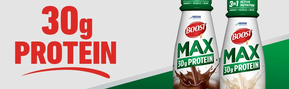 Boost Max Protein Drink, Very Vanilla, 11 fl oz bottle, 12 Pack Men Vanilla Men - BOOST Max Protein