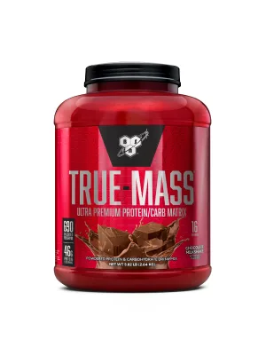 BSN TRUE-MASS Weight Gainer, Muscle Mass Gainer Protein Powder, Chocolate Milkshake, 5.82 Pound Chocolate 16 Servings (Pack of 1) - TRUE-MASS
