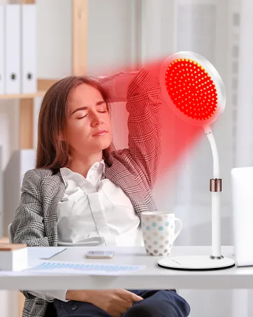 Shyineyou Red Light Therapy for Face, 660nm Red Light Therapy Lamp, Therapy Red Light with Base, LED Red Light Therapy Device for Face, Skin, Neck,Hands - red light therapy for office