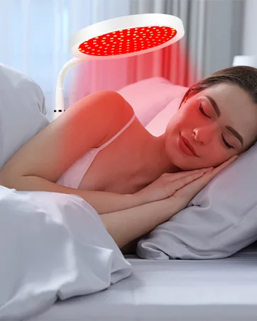 Shyineyou Red Light Therapy for Face, 660nm Red Light Therapy Lamp, Therapy Red Light with Base, LED Red Light Therapy Device for Face, Skin, Neck,Hands - red light therapy while sleeping