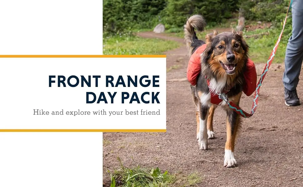 Ruffwear, Front Range Dog Day Pack, Backpack with Handle for Hikes & Day Trips, Red Clay, Medium Medium Red Clay - Front Range Day Pack