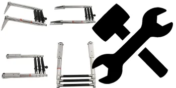 Amarine Made 3 Step Stainless Steel Telescoping Boat Ladder Swim Step - boat ladder maintenance