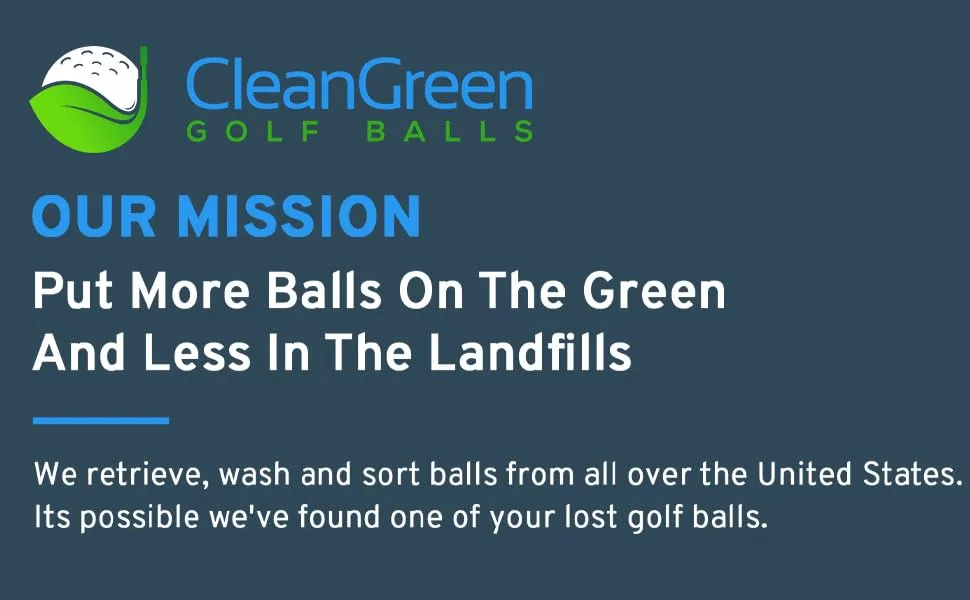 100 Miscellaneous Hit Away Practice Range Shag Used Golf Balls - Cheap Bulk Golfballs Great for Beginners and Golf Swing Practice - Our Mission banner