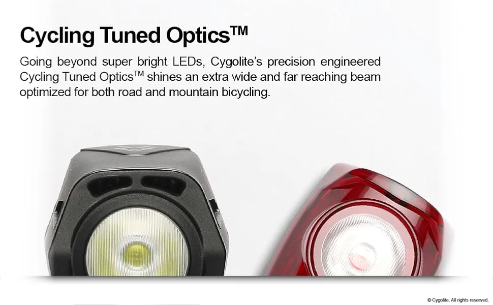 Cygolite Metro Plus 800 & Hotshot Pro 150 Bicycle Light Combo Set, Metro Plus 800 & Hotshot Pro 150 USB Rechargeable Bicycle Light Combo Set, Black, red - USB bicycle light