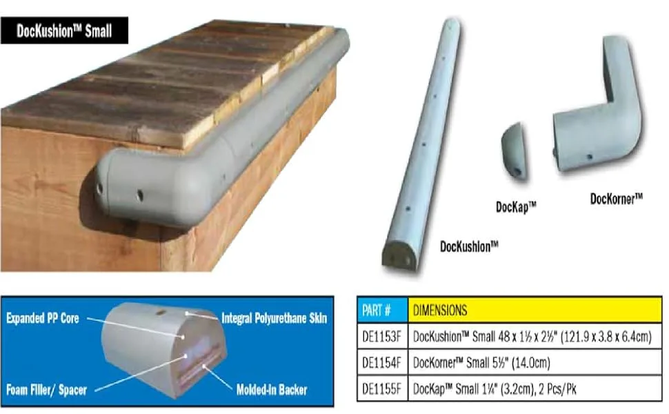 Dock Edge + DocKushion Premium Foam Dock Bumper, Putty, Large/48 Large/48" - foam