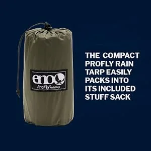 ENO, Eagles Nest Outfitters ProFly Rain Tarp, Ultralight Hammock Accessory Olive Standard Packaging - product information 3