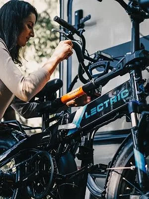 Hyperax Step Thru E Bike Adapter Fits Up to 70lbs for E Bike Hitch Platform Rack, Perfect for LECTRIC, RAD Power, AVENTON, and Other Step Thru E Bikes or Folding E Bikes. - 70 lbs max loading capacity per e bike/bike.