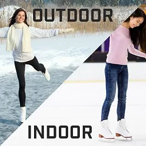 Lake Placid Wizard 400 Boys Adjustable Ice Skate Medium (13J-3) Black - Indoor and outdoor use